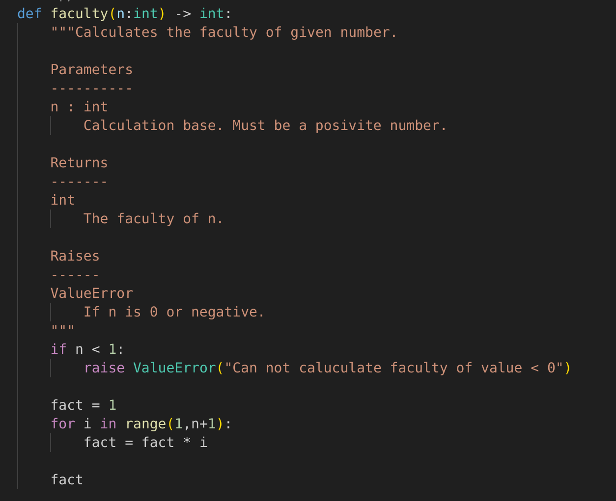 Example in Python